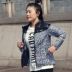 Áo gió Li Ning nữ 2018 mới mùa thu thể thao chống gió và giải trí trên áo khoác da Andes AFDN006