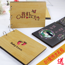 Creative handmade diy sticky album book loose-leaf romantic couple commemorative book Black Card Corner stickers