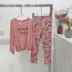 Bộ đồ ngủ dài tay mùa xuân và mùa hè Quần dài tay nữ phiên bản Hàn Quốc có thể mặc bên ngoài bộ phim hoạt hình thư mỏng phần dịch vụ tại nhà - Bộ Pajama đồ bộ Bộ Pajama
