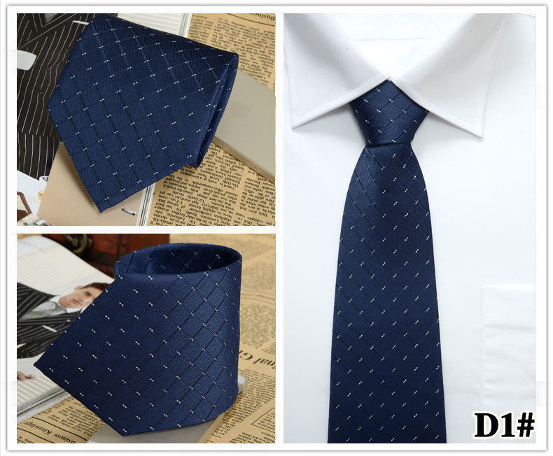 Business professional tie student groom 8cm men's Korean version to work and get married
