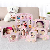 Cute European baby photo frame table 7 inch 3 inch Children Baby 12 months one year old growth record photo frame