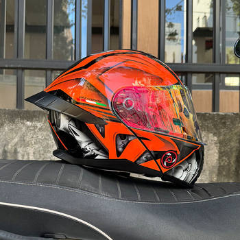 Orz motorcycle helmet men and women lifting helmets double mirrors big tail wings can be equipped with bluetooth four seasons 3c certification new national standard