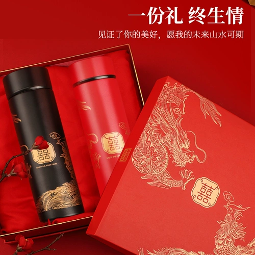 Умный стакан из нержавеющей стали со стаканом, подарочная коробка для влюбленных, термометр, измерение температуры