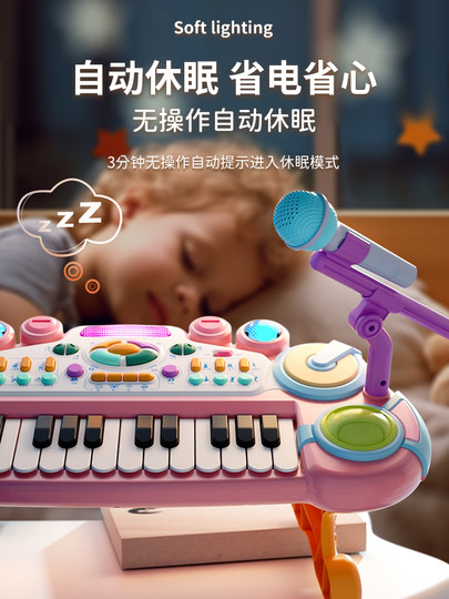Детская электронная клавиатура-игрушка для начинающих, может играть на маленьком пианино, обучающая для детей 3-6 лет, подарок для девочек в 2025 году.