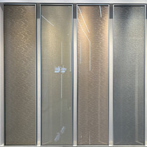 Art laminated glass screen for living room modern simple double layer laminated glass extremely narrow frame customization