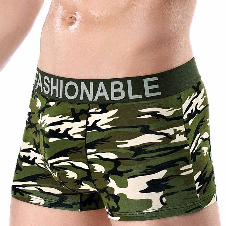 831 Ice silk men's silky quick-drying printed boxer briefs trendy men's Korean version breathable boxer shorts head bottoms