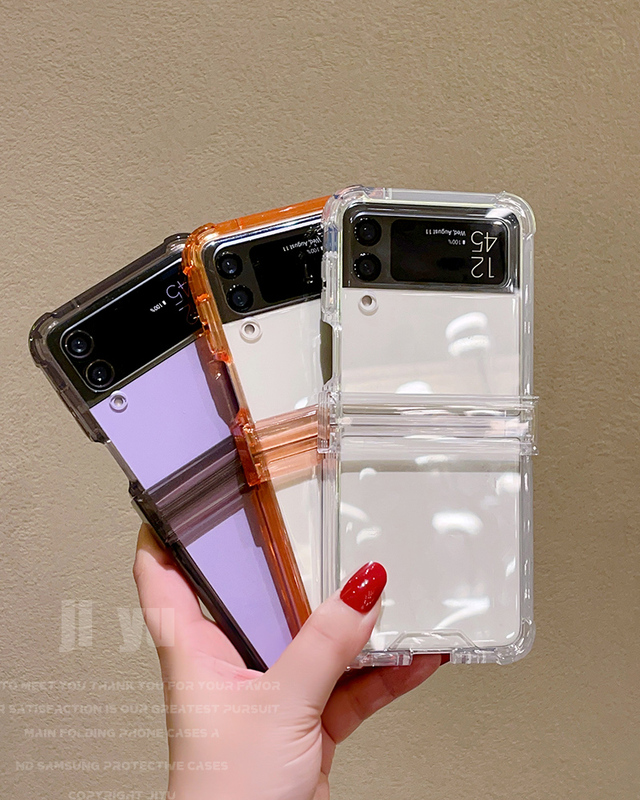 High-End Hinge Full Coverage Case Suitable for Samsung Z Flip5 Phone Case, Z Flip7 Protective Cover, Z Flip6 Transparent, Z Flip 60% off Foldable Screen W25 Flip Trendy Z Flip3 Airbag Soft Silicone Anti-Drop