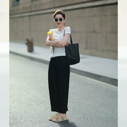 莉贝琳 Прохладная трикотажная футболка, свободный крой, по фигуре, короткий рукав