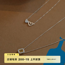 Libelyn sisy bring your own explosive loving necklace 925 silver square sugar trendy collarbone chain