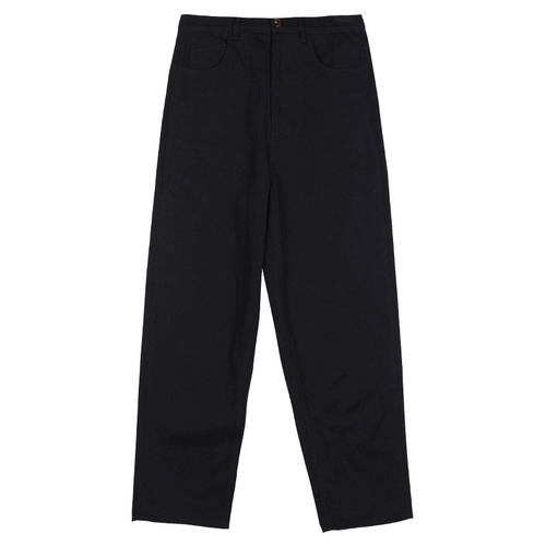 莉贝琳 Весенние черные цветные штаны, высокая талия, по фигуре, свободный прямой крой