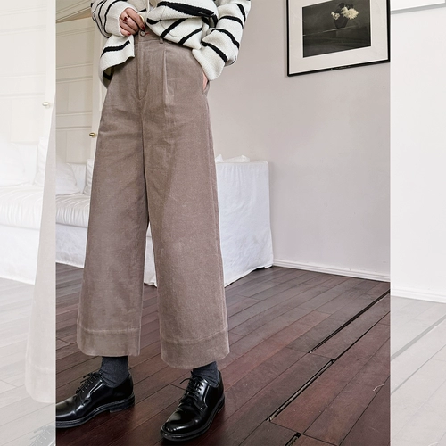 莉贝琳 Японские вельветовые весенние штаны, джинсы с начесом, свободный крой