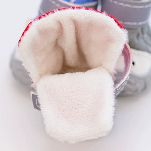 Флисовая зимняя удерживающая тепло обувь на липучке