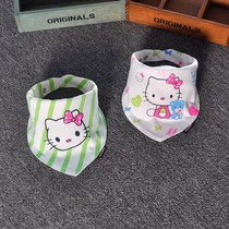 2 pieces ins popular pure cotton female baby triangle scarf bib male baby bib with hidden buckle newborn child saliva towel