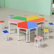 Kết hợp đào tạo lớp học đồ nội thất sinh viên cơ sở đào tạo màu trường hình thang bàn ghế học sinh tư vấn lớp nghệ thuật bàn - Nội thất giảng dạy tại trường