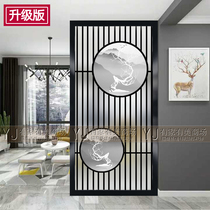 Modern art glass home decoration screen Living room partition frosted translucent double-sided entrance door background wall rich deer