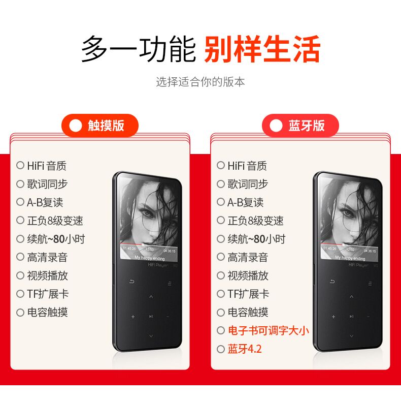 IQQ thể thao mp3 màn hình cảm ứng mp4 máy nghe nhạc màn hình cảm ứng âm nhạc mini walkman mp6 phiên bản học sinh đọc tiểu thuyết thẻ màn hình nhỏ gọn cầm tay siêu mỏng dễ thương - Máy nghe nhạc mp3 	máy nghe nhạc bluetooth mini