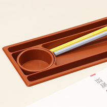 Desk wiring box desktop stationery storage threading hole cover ABS pen box routing groove through hole cover