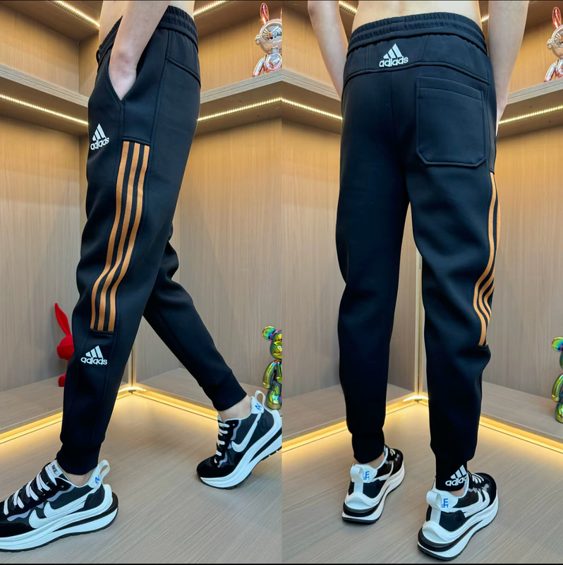 2026 Spring/Summer New Men's Casual Pants Trendy Brand Versatile Patchwork Slim Joggers Internet Celebrity High-End Cuffed Pants 055