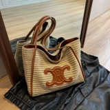 Соломенная сумка через плечо, вместительная и большая плетеная сумка подмышку, сумка на одно плечо