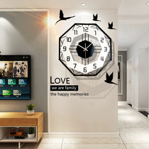 Nordic watch wall clock Living room creative household mute modern simple personality atmospheric fashion clock Quartz clock