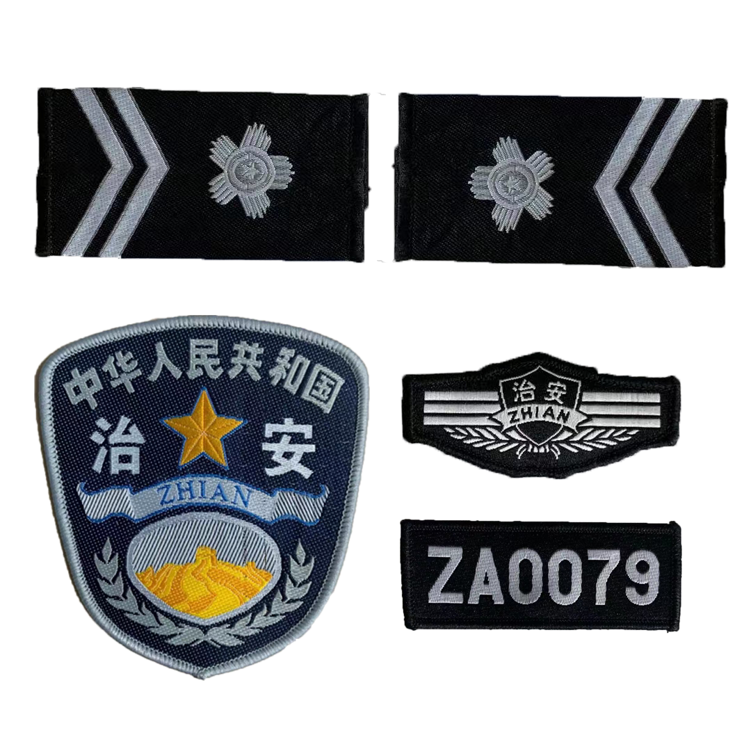 Security hanging four-piece armband accessories Community property security work clothes hanging velcro soft and hard cloth label