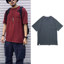 Tide brand Yu wenle with short-sleeved mens loose Japanese solid color Xishan Toru base shirt couple ins casual T-shirt