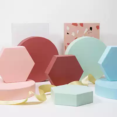 Geometric photo props Morandi solid color display props photo stand Cosmetics Beauty nail photo props
