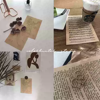 Hunter home set of 16 retro photo background paper wall decoration multi-purpose pendulum decoration background