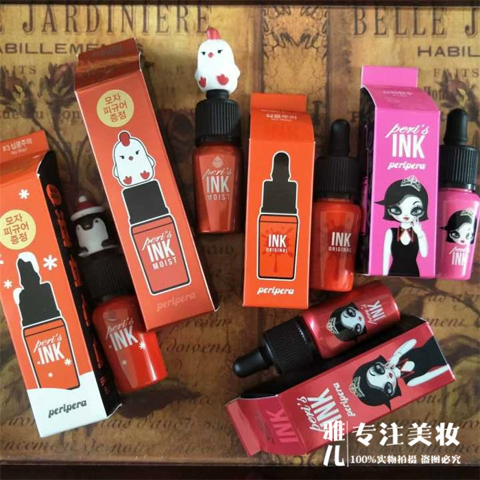 Hàn Quốc peripera dropper INK ink lip glaze lip gloss clio dy lip liquid dưỡng ẩm son bóng phiên bản giới hạn - Son bóng / Liquid Rouge