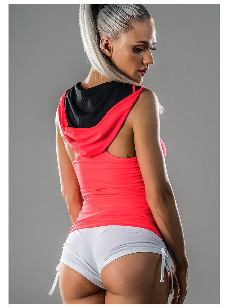 Vest dòng mùa hè mới tập thể dục vớ của phụ nữ dây kéo thể thao vest trùm đầu chạy nhanh chóng làm khô áo sơ mi áo khoác the thao nữ adidas