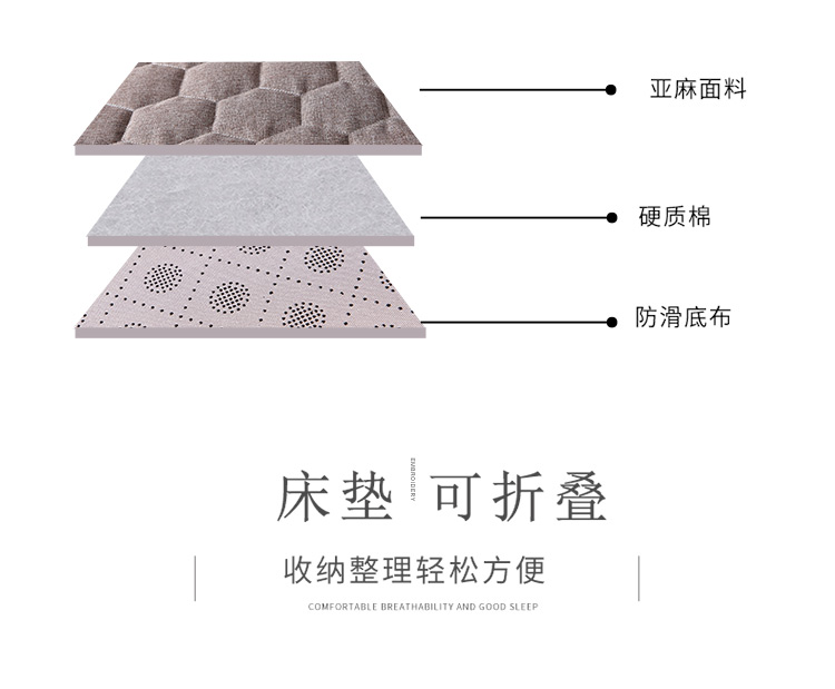Thảm trải sàn mùa hè có thể gập lại nệm lười ngủ pad chống ẩm thoáng khí chống trượt nhà sàn cửa hàng tạo tác - Nệm đệm xinh