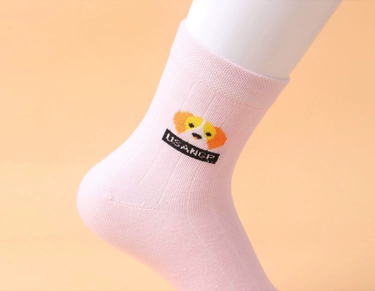 Mùa hè ống thấm mồ hôi rắn màu vớ tuần hoạt hình nữ vớ cotton trung học vớ vớ vớ thuyền bé gái