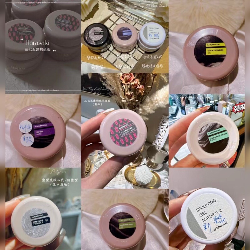 Orihiro Ladymininn 3-in-1 Phototherapy Gel, Shaping Base Gel, Construction Shaping Top Coat, Canned Functional Gel