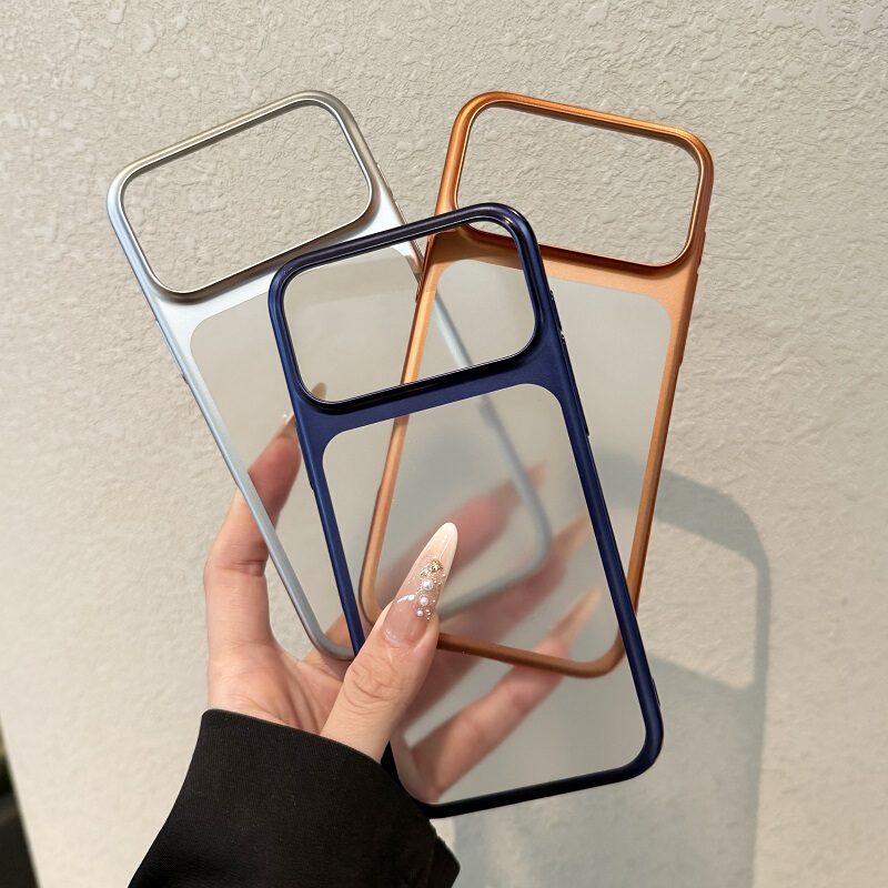 【Real Photos】Suitable for iPhone 17 Pro Max Phone Case, Lightweight Matte Electroplated, Large Lens Hole, Shockproof, Air High-End Style, Couple Model, Unisex, Business Fashion