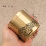 Латунная пепельница для домашнего использования для гостиной для офиса, декор, китайский стиль, подарок на день рождения