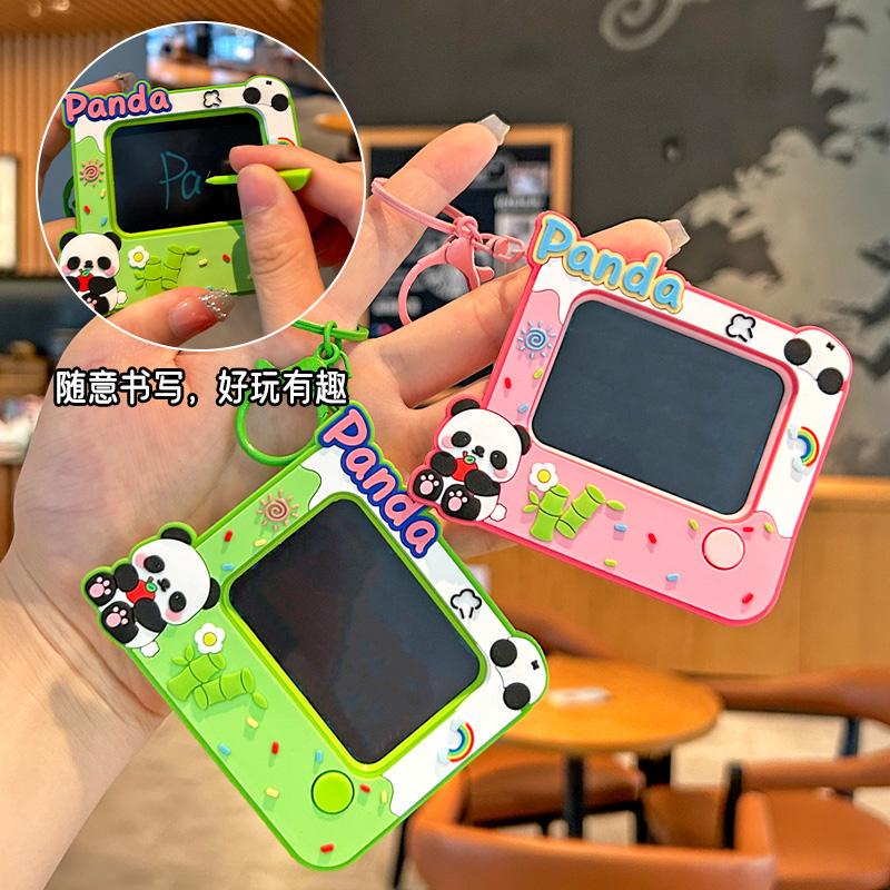 Internet-Famous Panda Grandpa Creative Panda Graffiti Drawing Board Car Keychain Exquisite Student Backpack Pendant Small Gift Internet-Famous Panda Grandpa Creative Panda Graffiti Drawing Board Car Keychain Exquisite Student Backpack Pendant Small Gift