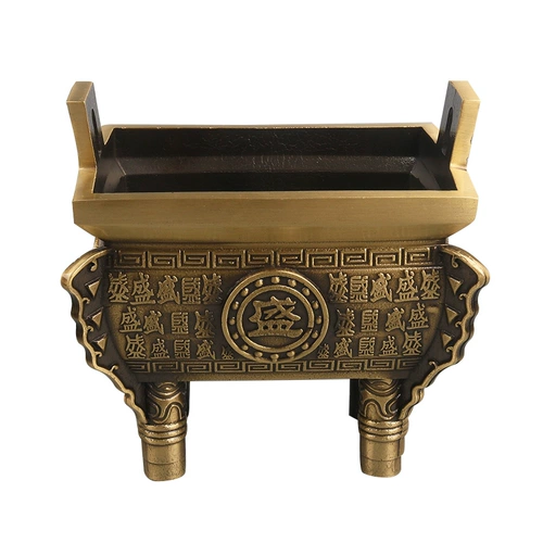 Процветающий король мира, бронзовое ретро -украшение четырехлетого из четырех металлических ремесел Ding Ding Ding, горелка благовоний -благовония.