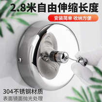 Dinggu indoor rack bathroom retractable cool clothes drying artifact clothesline wire rope invisible drying outdoor dormitory