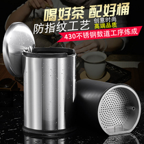 High-grade stainless steel tea residue tea trash can kung fu tea waste bucket small tea tea tray wastewater drainage bucket