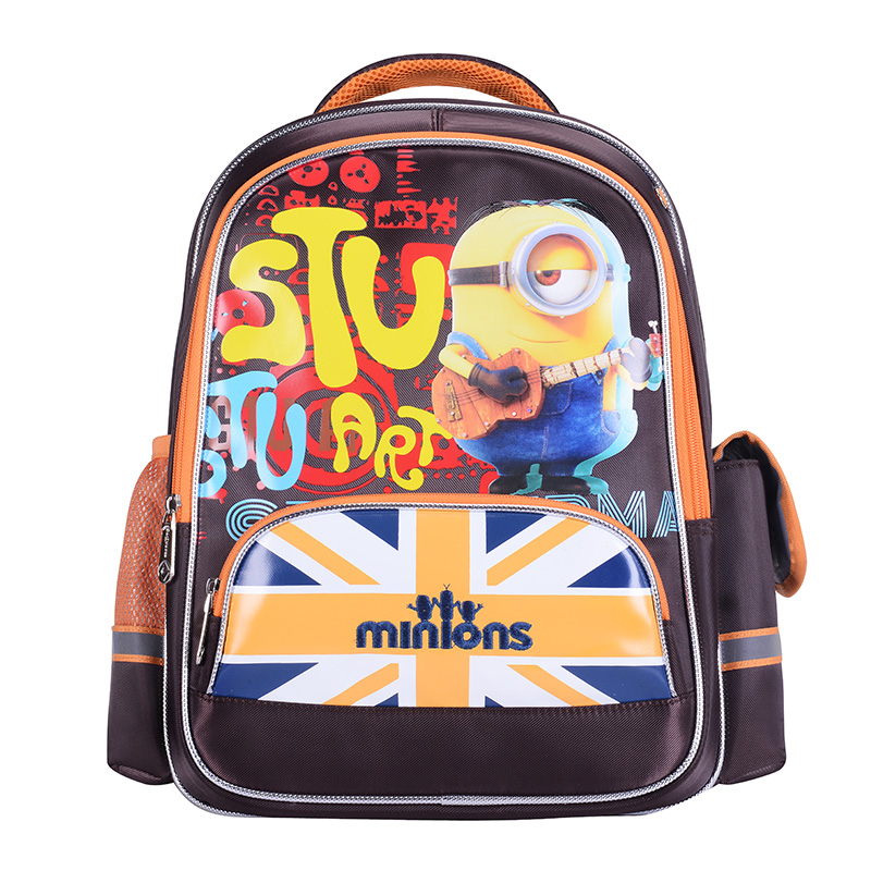 Small Yellow Man 1-3 Grade Primary School Scholar Scholar Child Shoulder Bag Woman Minus Minus Care Crest double shoulder bag