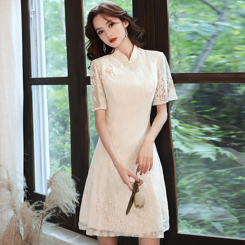  L+Short mini-skirt, champagne color  
