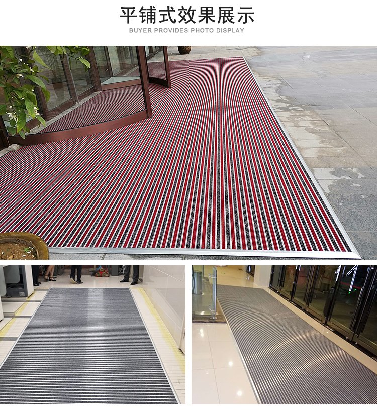 Nhúng sàn nhôm thảm cào pad trung tâm mua sắm ngoài trời chống trượt mat cửa chống bụi thảm khách sạn loại bỏ bụi cửa - Thảm sàn xốp sàn nhà