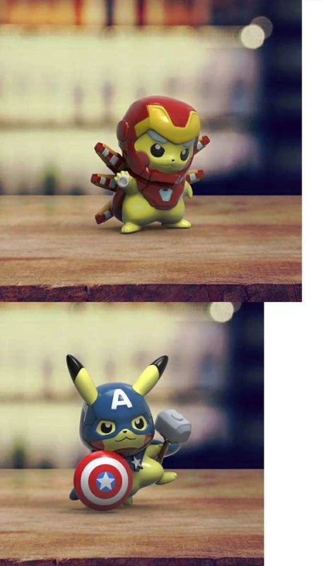 Avengers Pikachu Thunder Gods Đội Iron Man Trang trí xe Marvel Trang trí xe hơi - Trang trí nội thất