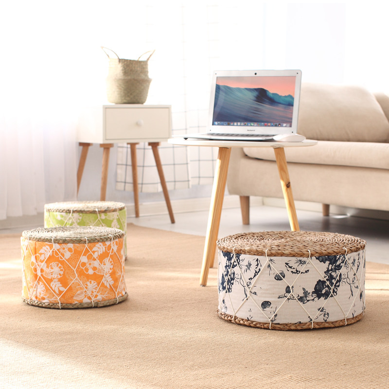 Grass-knitted mat thickened bushel tatami sitting mound ground pier mat woven cushion aboveground Paid living-room floating window Home