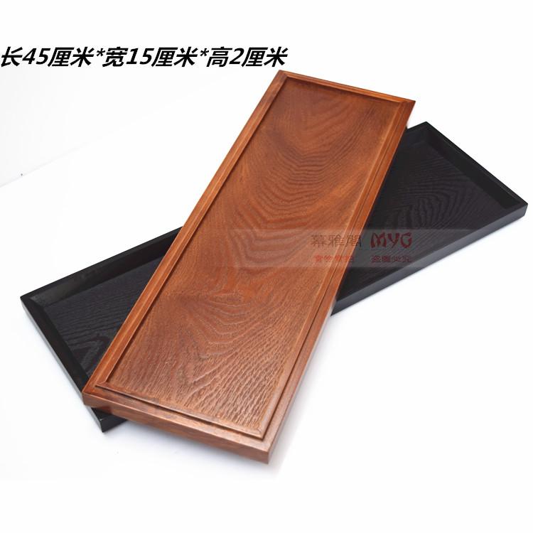 Pallet gỗ dài màu đen Tấm khay Nhật Bản Khay trà sáng tạo Bộ trà châu Âu bộ bình trà thủy tinh