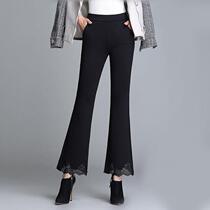 2022 Summer Lace Lace Slim Horn Pants Woman 90% Pants Elastic body Skinny High Waist Casual Big Code Women Pants