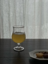 LATE-TIME écrivain japonais en verre Xichuan type fleur à pieds élevés avec une tasse de lait de coupe haute FA