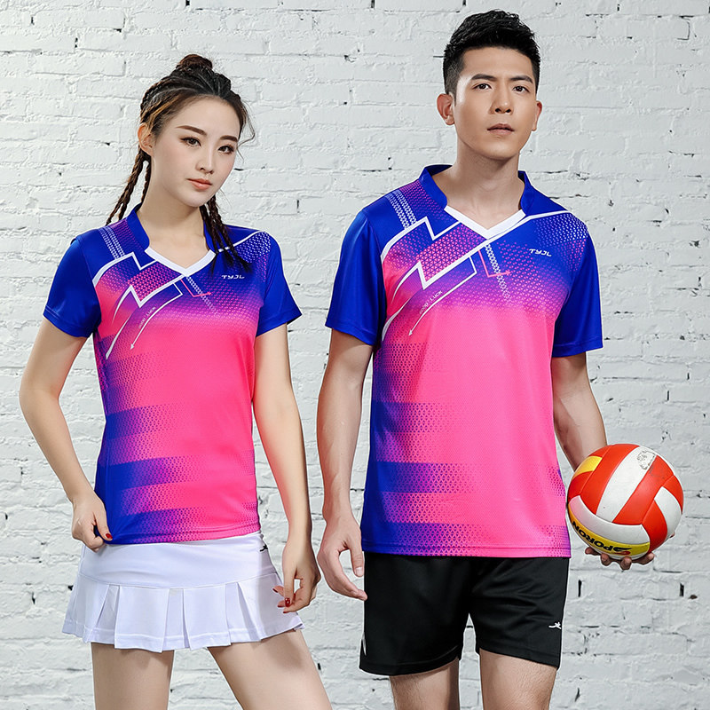 2020 new summer badminton suit suit women's sportswear men's short-sleeved table tennis tennis suit culottes quick-drying group purchase