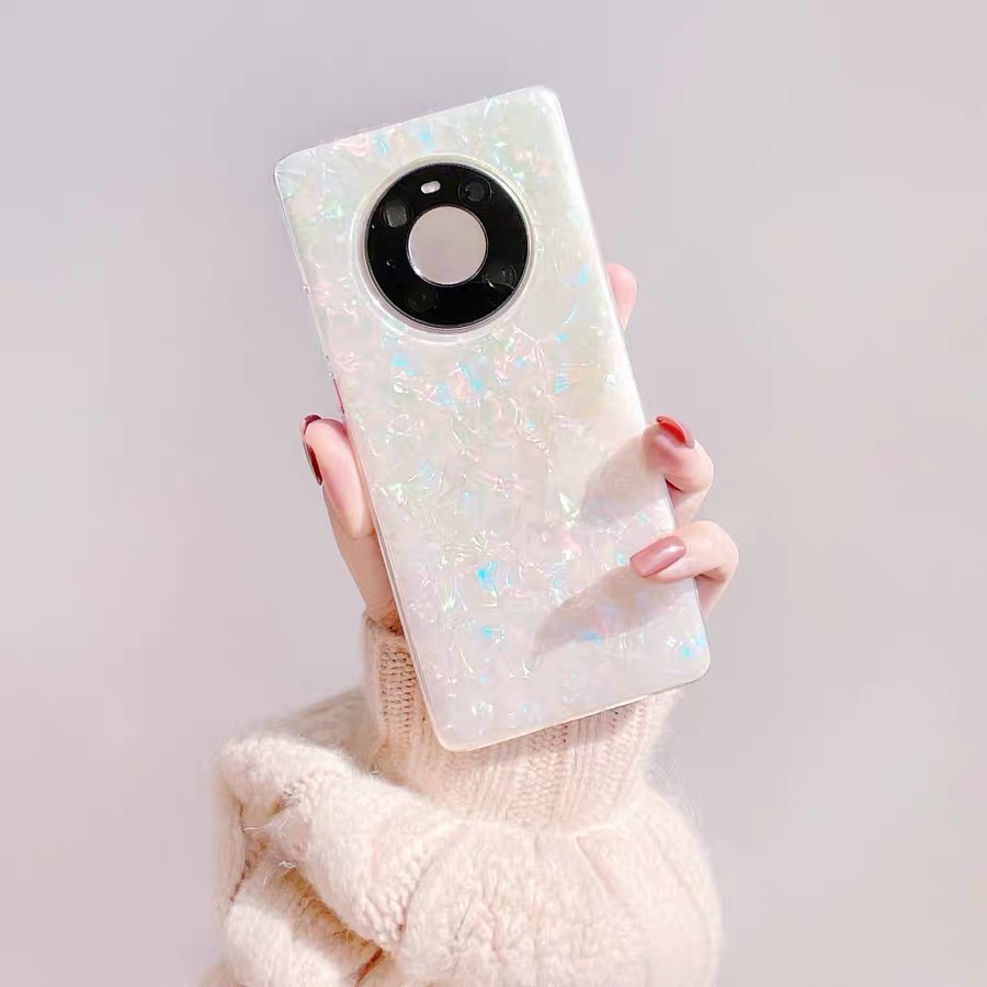 Dazzling fairy gas Sichuan fritillary shells Huawei mate40pro mobile phone protective shell mate30pro female section 30epro p50pro p50pro soft 40e 40e gel p40