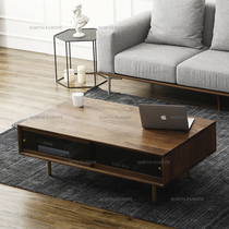 Mugwood furniture black walnut log custom expression same coffee table light luxury modern minimalist designer tea table